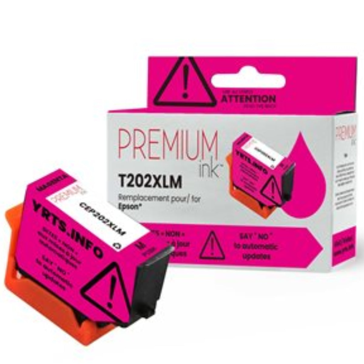 Compatible EPSON T202XL (T202XL320) Magenta Inkjet Cartridge Premium Quality - Cartouches Certifiées