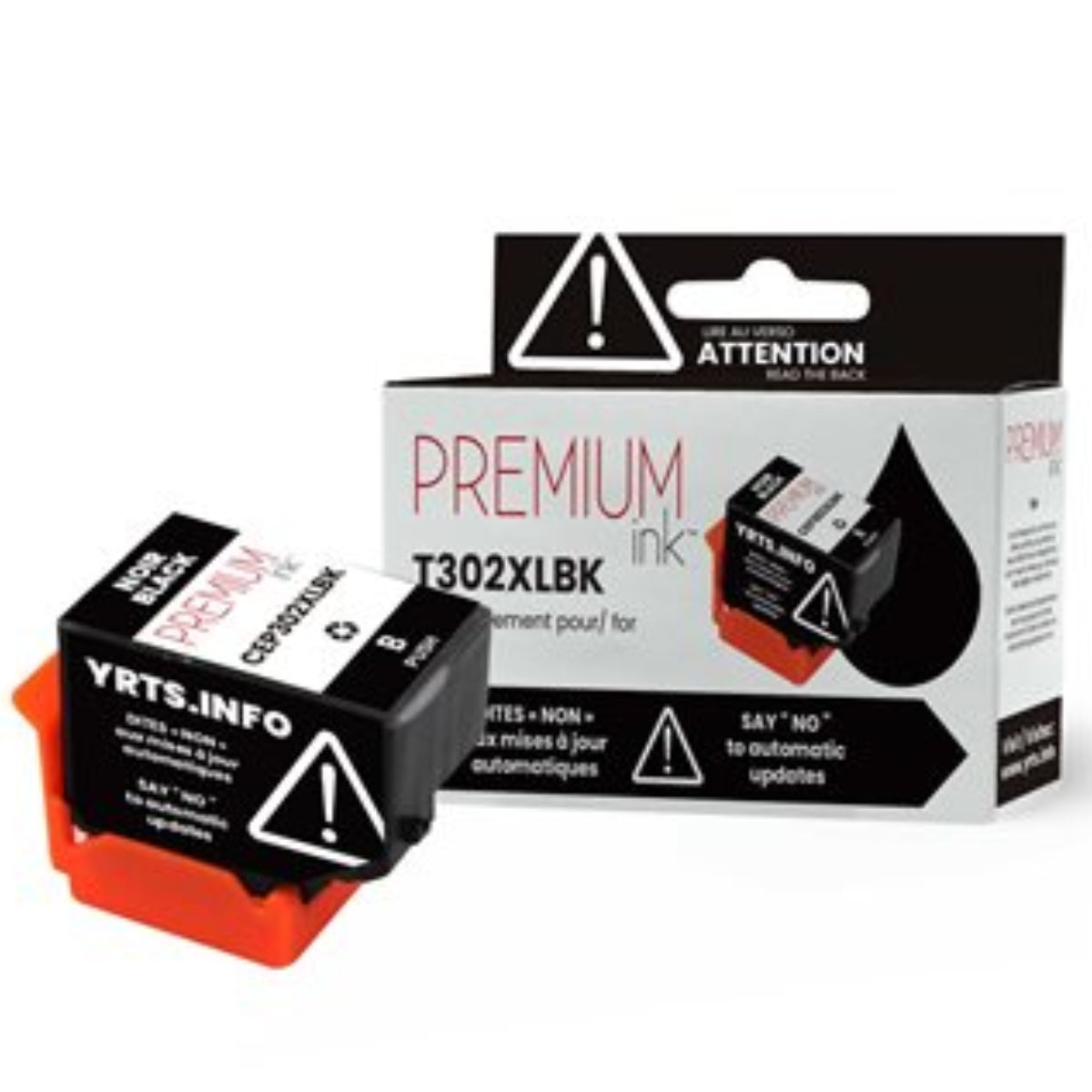 Compatible EPSON T302XL (T302XL020 ) Black Inkjet Cartridge Premium Quality - Cartouches Certifiées