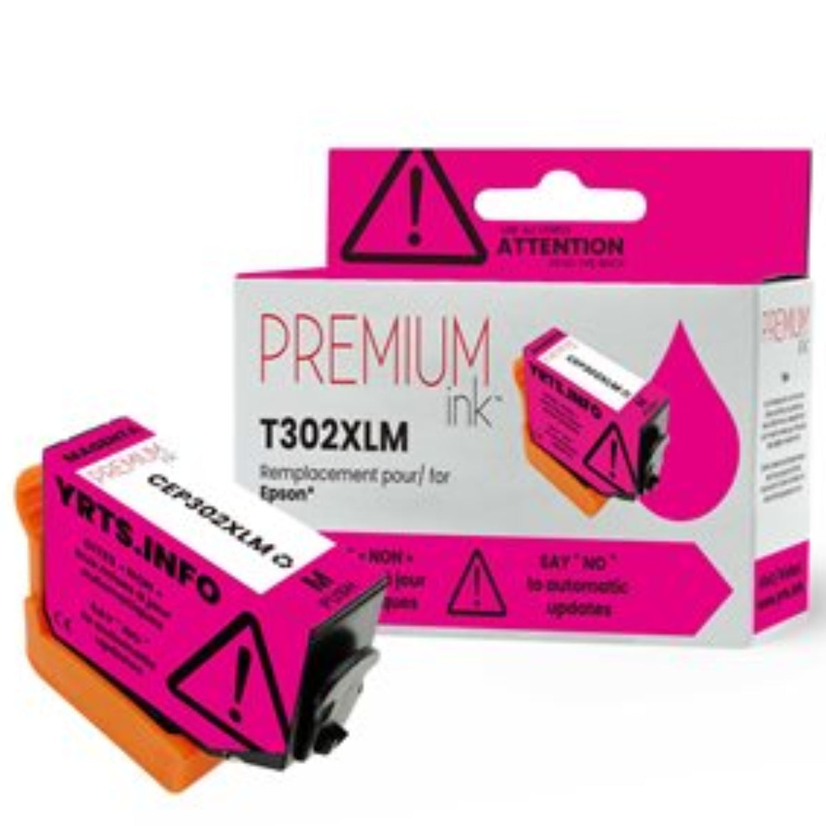 Compatible EPSON T302XL (T302XL320 ) Magenta Inkjet Cartridge Premium Quality - Cartouches Certifiées