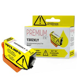 Compatible EPSON T302XL (T302XL420) Yellow Inkjet Cartridge Premium Quality - Cartouches Certifiées