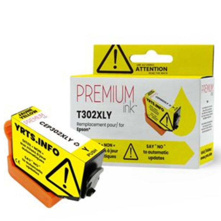 Compatible EPSON T302XL (T302XL420) Yellow Inkjet Cartridge Premium Quality - Cartouches Certifiées