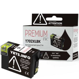 Compatible EPSON T702XL (T702XL120) Black Inkjet Cartridge Premium Quality - Cartouches Certifiées