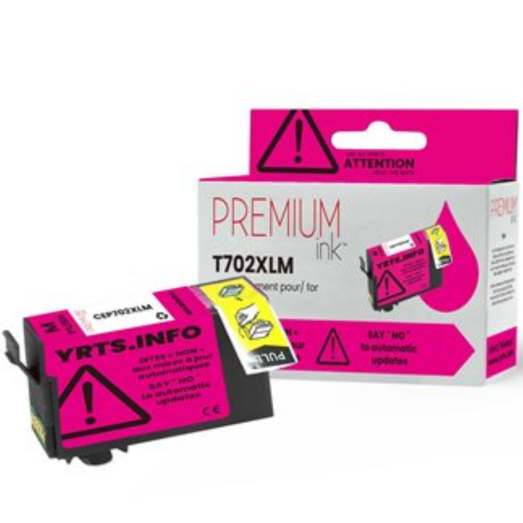 Compatible EPSON T702XL (T702XL320) Magenta Inkjet Cartridge Premium Quality - Cartouches Certifiées