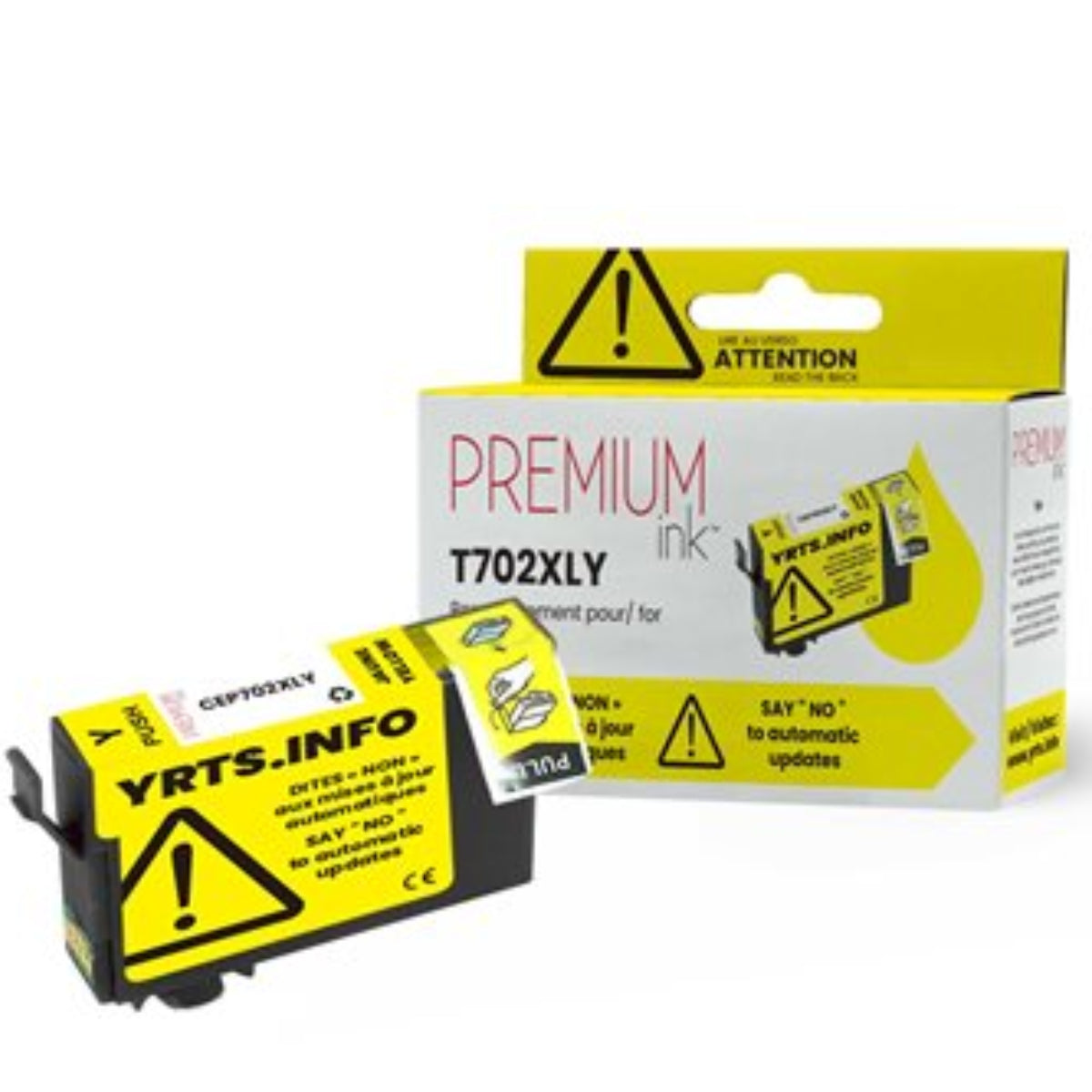 Compatible EPSON T702XL (T702XL420) Yellow Inkjet Cartridge Premium Quality - Cartouches Certifiées