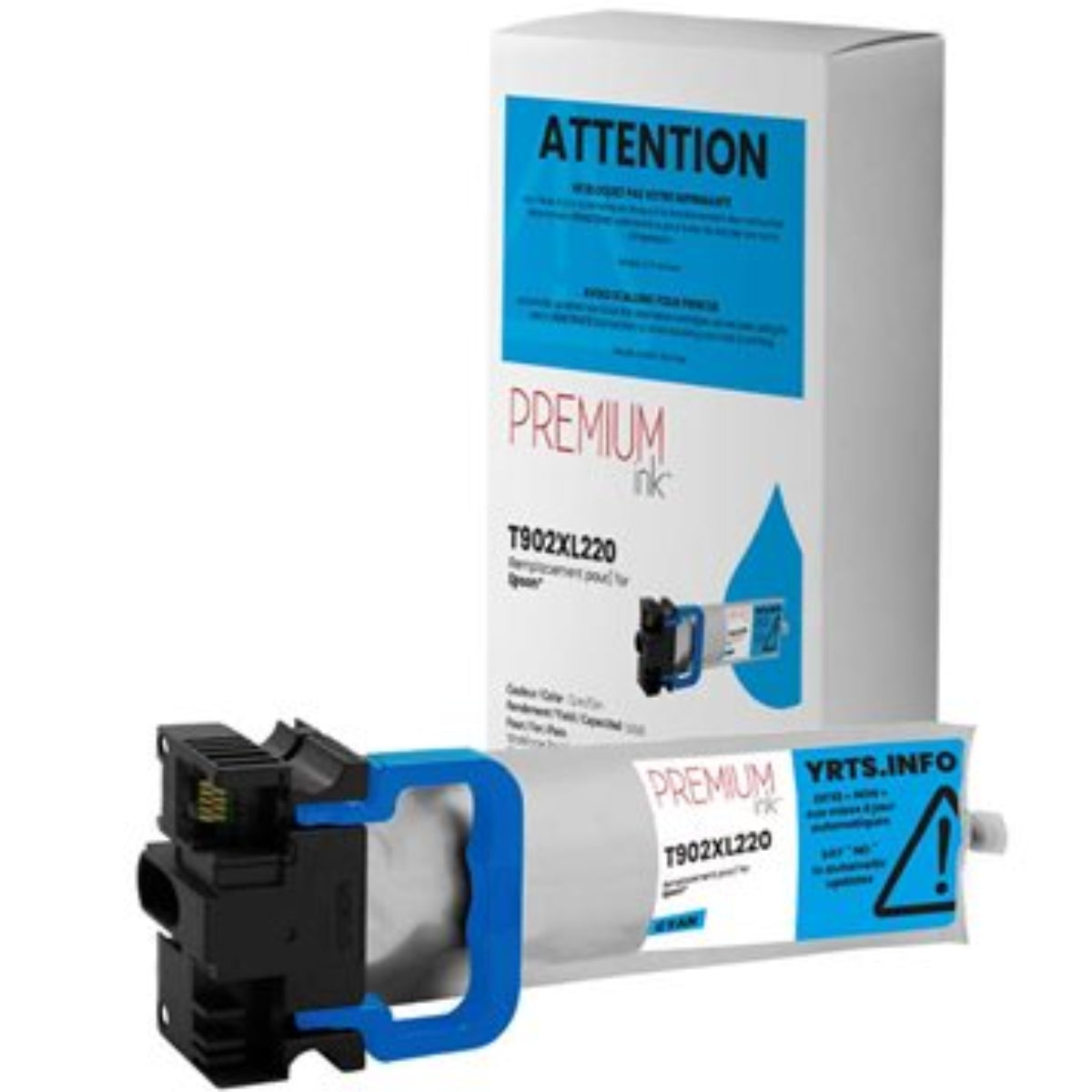 Compatible EPSON T902XL (T902XL220) Cyan Inkjet Cartridge Premium Quality - Cartouches Certifiées