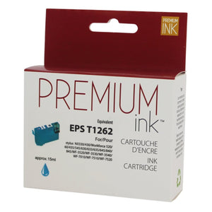 Compatible EPSON T126 (T126220-S) Cyan Inkjet Cartridge Premium Quality - Cartouches Certifiées