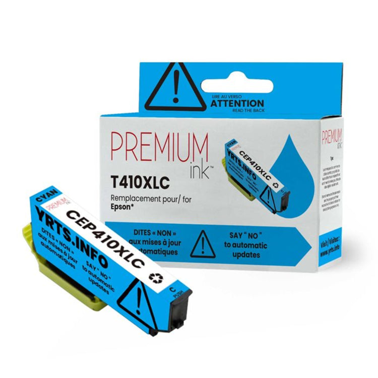 Compatible EPSON T410XL (T410XL220-S) Cyan Inkjet Cartridge Premium Quality - Cartouches Certifiées