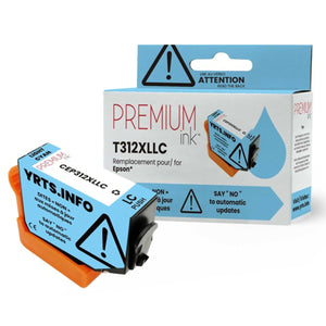 Compatible EPSON T312XL (T312XL520) LightCyan Inkjet Cartridge Premium Quality - Cartouches Certifiées