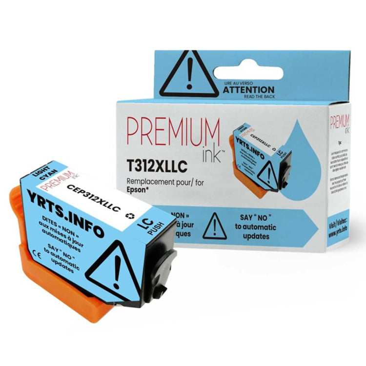 Compatible EPSON T312XL (T312XL520) LightCyan Inkjet Cartridge Premium Quality - Cartouches Certifiées
