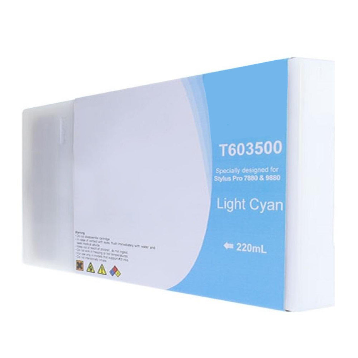 Compatible EPSON T603 (T603500) 220ml Photo Cyan Inkjet Cartridge Premium Quality - Cartouches Certifiées