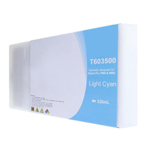 Compatible EPSON T603 (T603500) 220ml Photo Cyan Inkjet Cartridge Premium Quality - Cartouches Certifiées