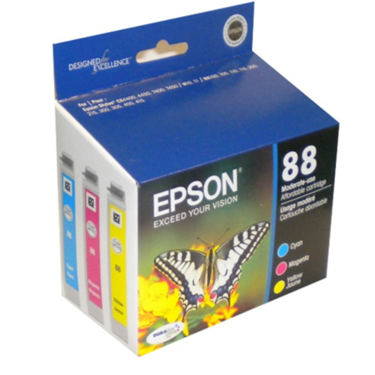 EPSON 88 (T088520-S) Tri Pack Color Original Inkjet Cartridge - Cartouches Certifiées