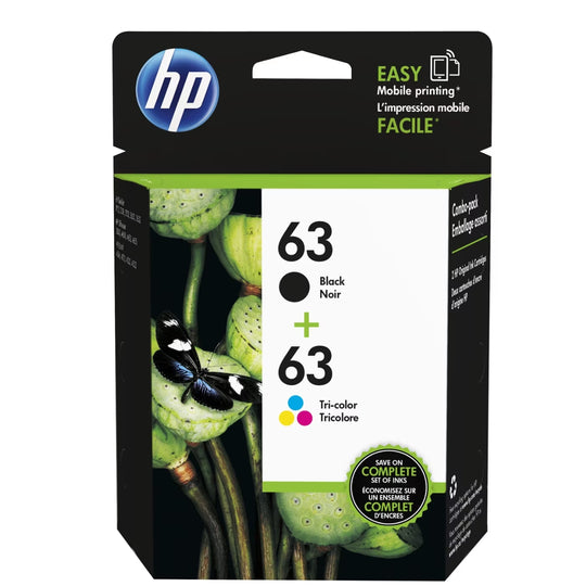 HP 63 (L0R46AN) Combo Pack Black and Color Original Inkjet Cartridge