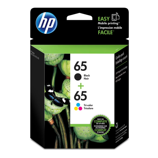 HP 65 (T0A36AN) Combo Pack Black and Color Original Inkjet Cartridge