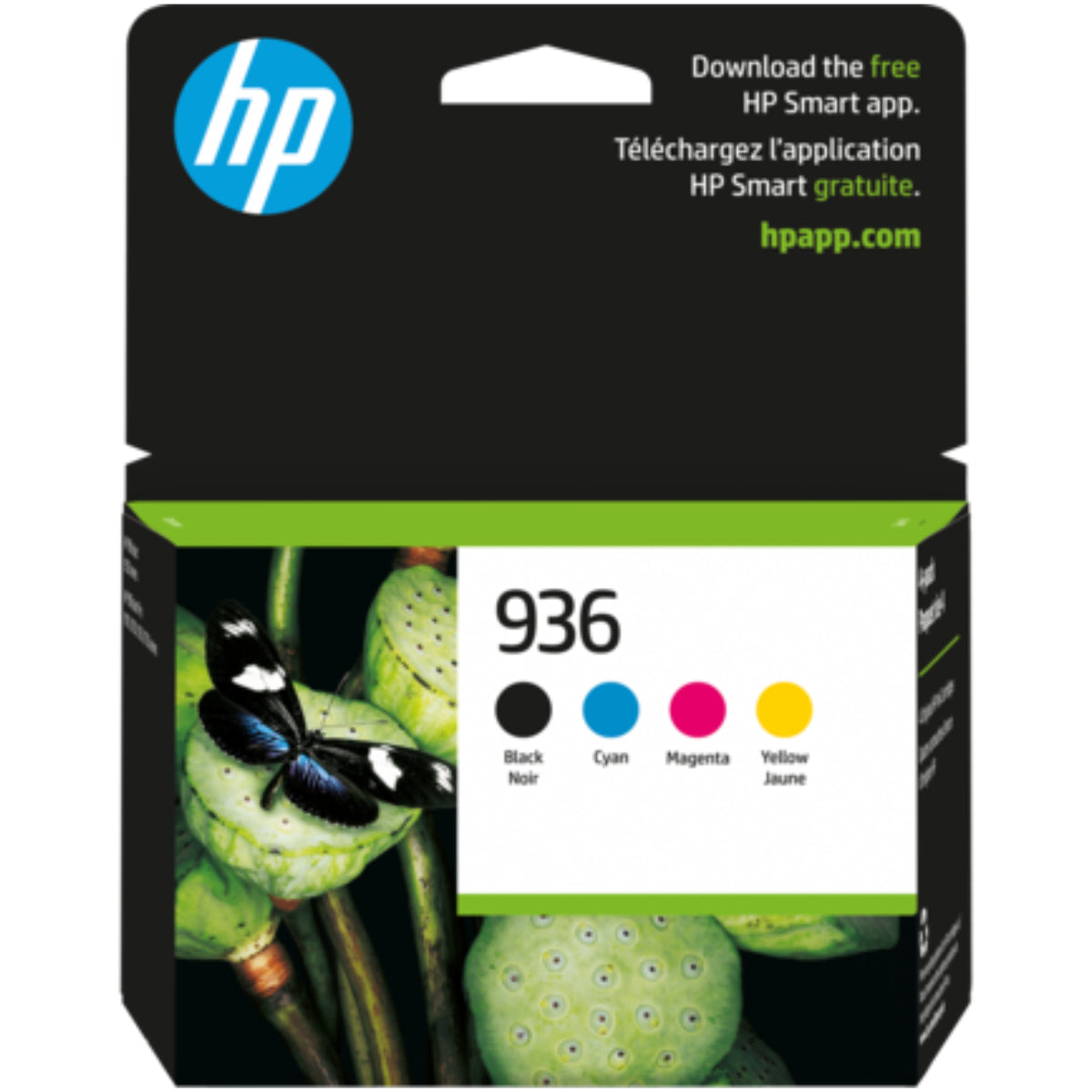 HP 936 (6C3Z5LN) 4 Pack Black and Color Original Inkjet Cartridge - Cartouches Certifiées