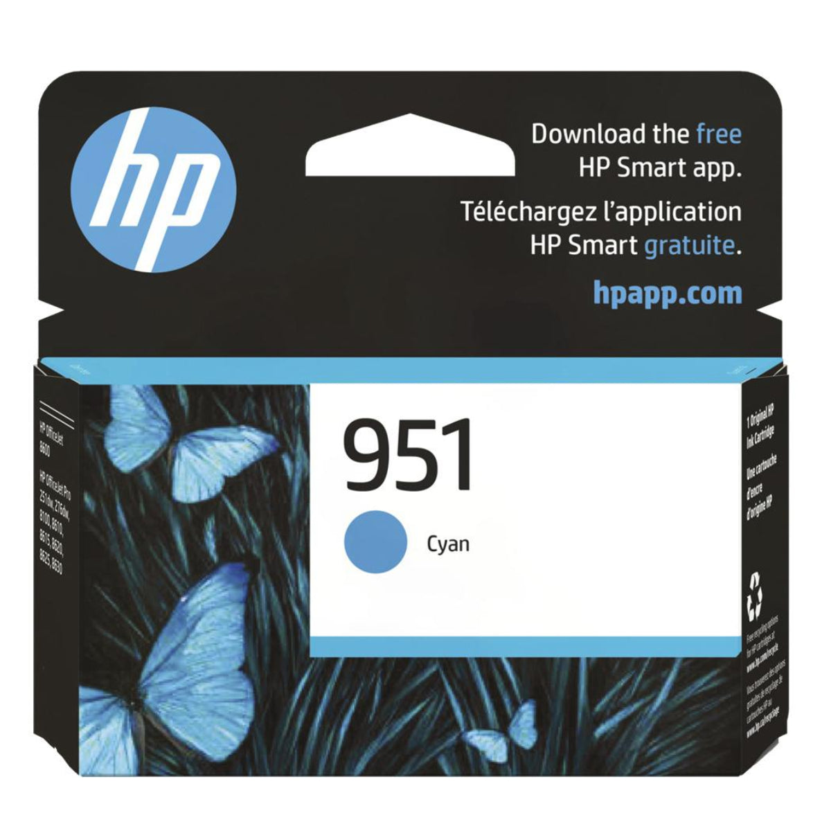 HP 951 (CN050AN) Cyan Original Inkjet Cartridge