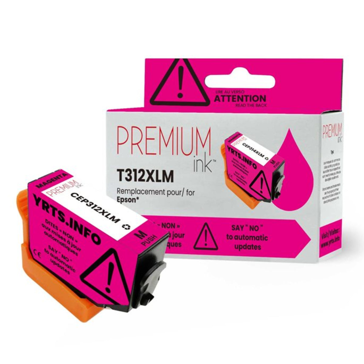 Compatible EPSON T312XL (T312XL320) Magenta Inkjet Cartridge Premium Quality - Cartouches Certifiées