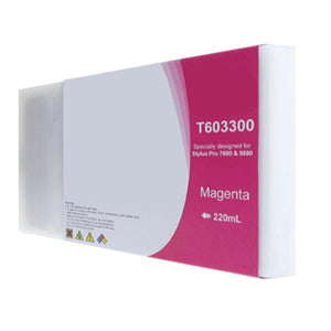 Compatible EPSON T603 (T603300) 220ml Magenta Inkjet Cartridge Premium Quality - Cartouches Certifiées