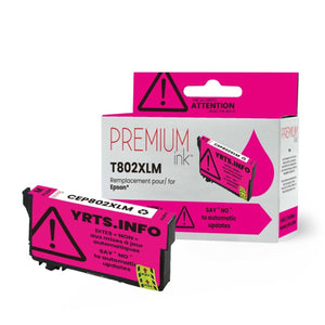 Compatible EPSON T802XL (T802XL320) Magenta Inkjet Cartridge Premium Quality - Cartouches Certifiées