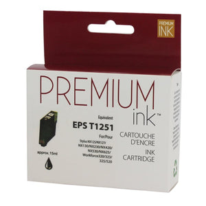 Compatible EPSON T125 (T125120-S) Black Inkjet Cartridge Premium Quality - Cartouches Certifiées