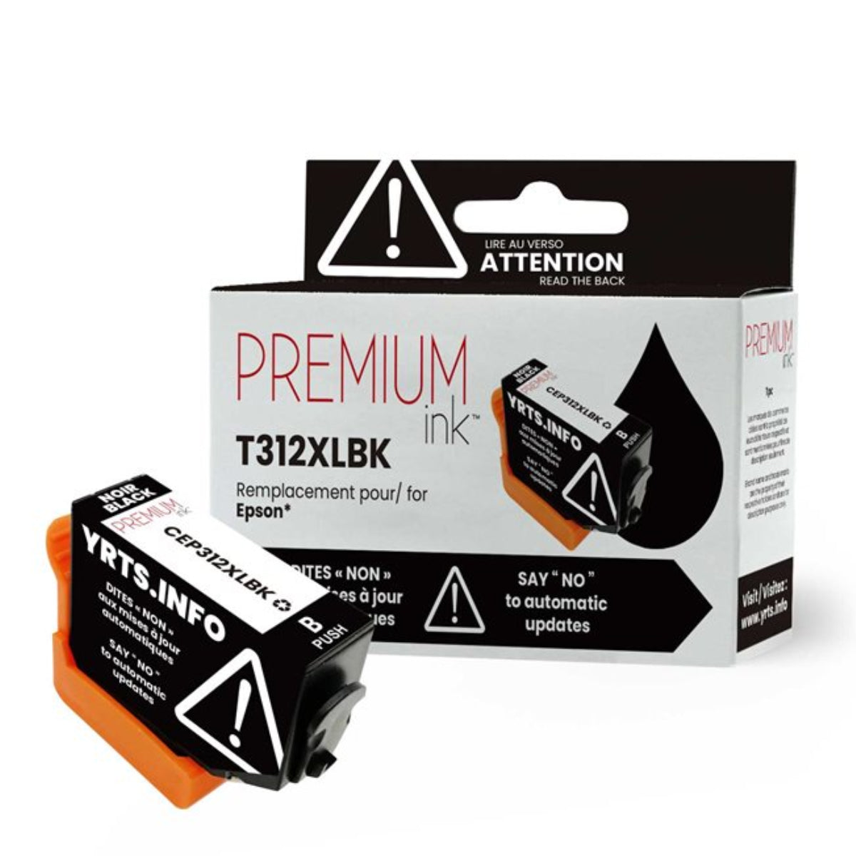 Compatible EPSON T312XL (T312XL120) Black Inkjet Cartridge Premium Quality - Cartouches Certifiées