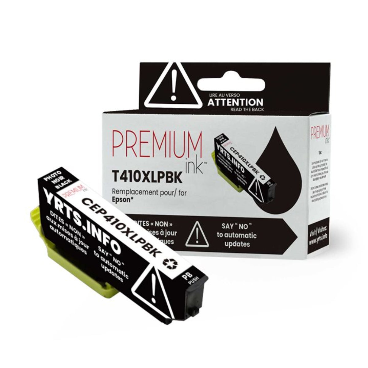 Compatible EPSON T410XL (T410XL120-S) Photo Black Inkjet Cartridge Premium Quality - Cartouches Certifiées