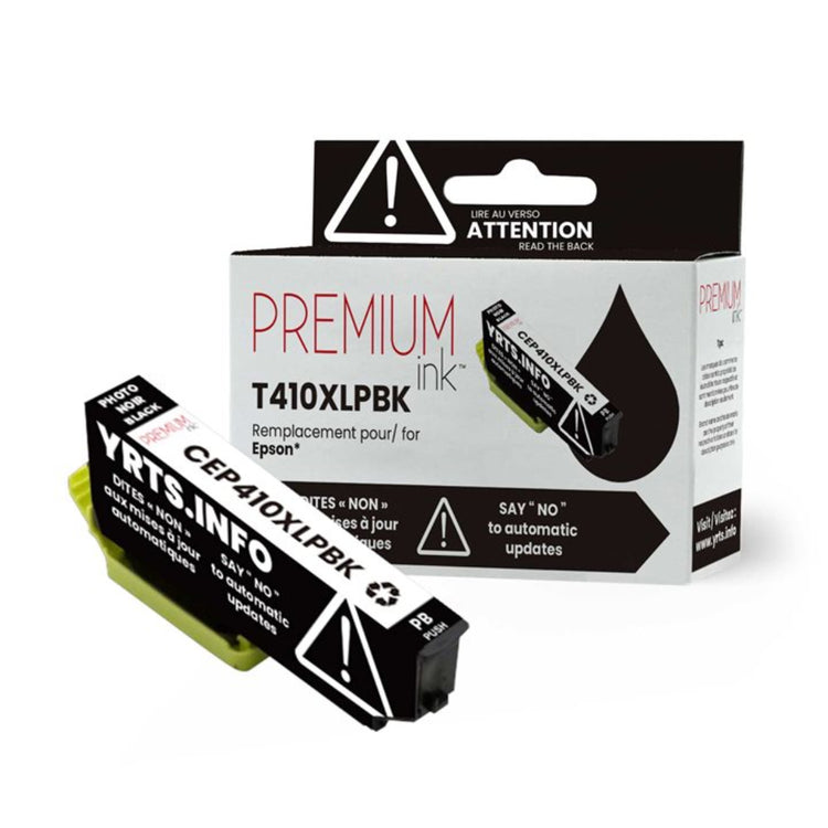 Compatible EPSON T410XL (T410XL120-S) Photo Black Inkjet Cartridge Premium Quality - Cartouches Certifiées