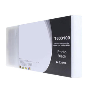 Compatible EPSON T603 (T603100) Photo black Inkjet Cartridge Premium Quality - Cartouches Certifiées