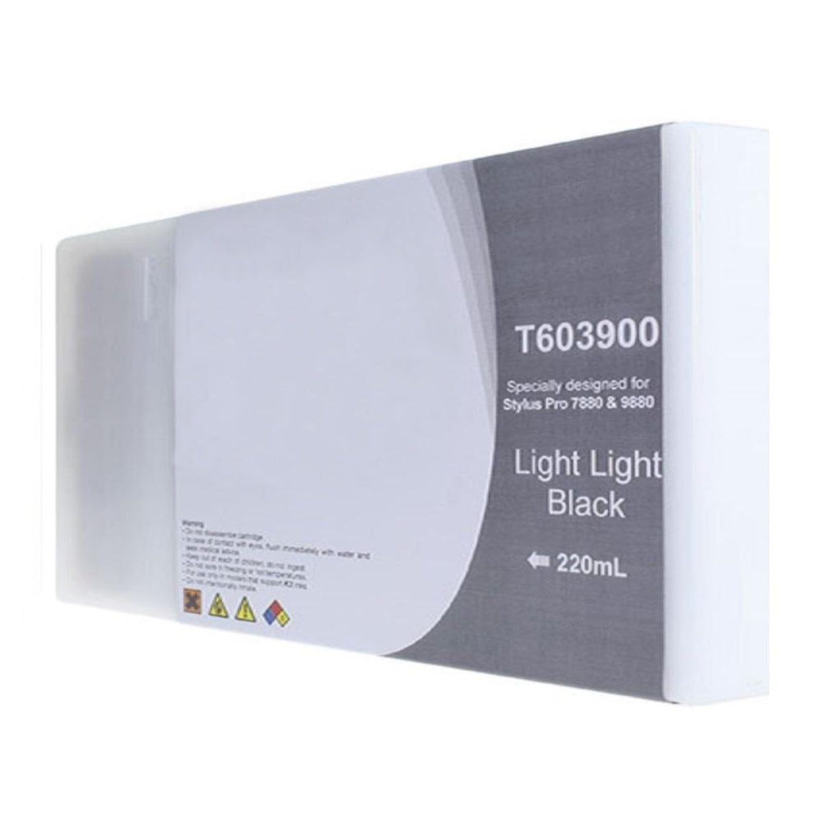 Compatible EPSON T603 (T603900) 220ml Light Light Black Inkjet Cartridge Premium Quality - Cartouches Certifiées