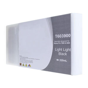Compatible EPSON T603 (T603900) 220ml Light Light Black Inkjet Cartridge Premium Quality - Cartouches Certifiées