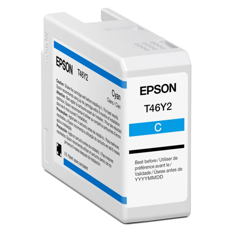 EPSON T46Y - 50ml (T46Y200) Cyan Original Inkjet Cartridge - Cartouches Certifiées