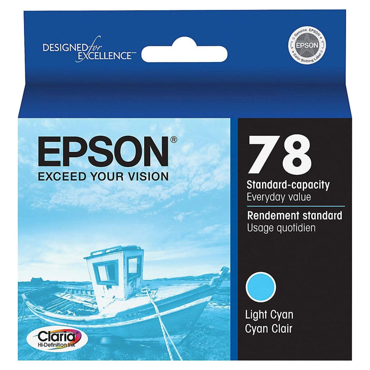 EPSON T078 (T078520) Photo Cyan Original Inkjet Cartridge - Cartouches Certifiées