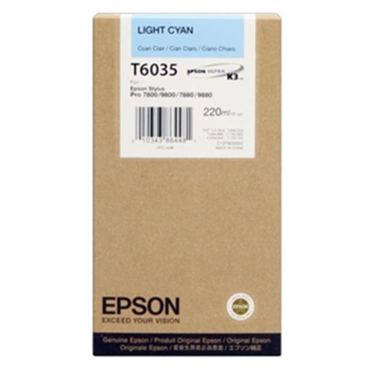 EPSON T603 (T603500) 220ml Photo Cyan Original Inkjet Cartridge - Cartouches Certifiées