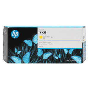 HP 738-300ml (676M8A) Yellow Original Inkjet Cartridge - Cartouches Certifiées