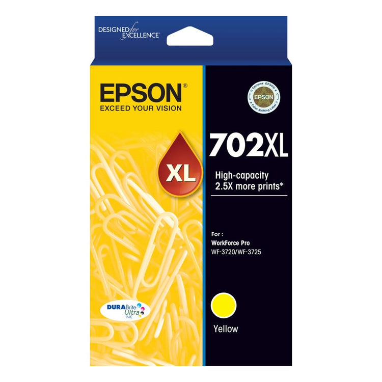 EPSON T702XL (T702XL420) Yellow Original Inkjet Cartridge - Cartouches Certifiées