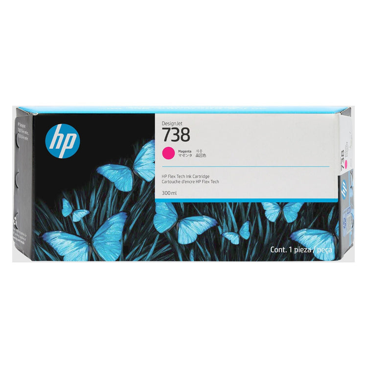 HP 738-300ml (676M7A) Magenta Original Inkjet Cartridge - Cartouches Certifiées
