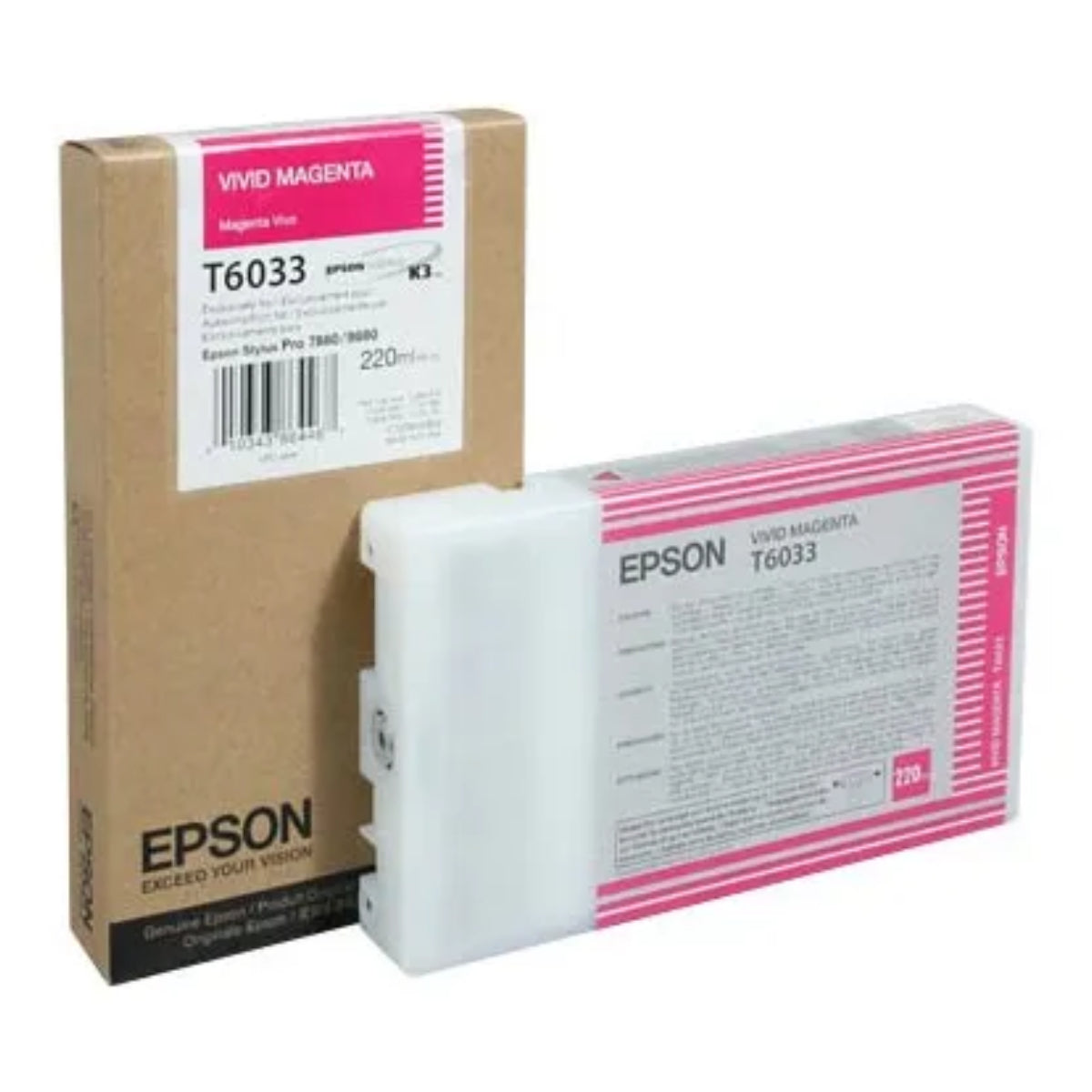 EPSON T603 (T603300) 220ml Magenta Original Inkjet Cartridge - Cartouches Certifiées