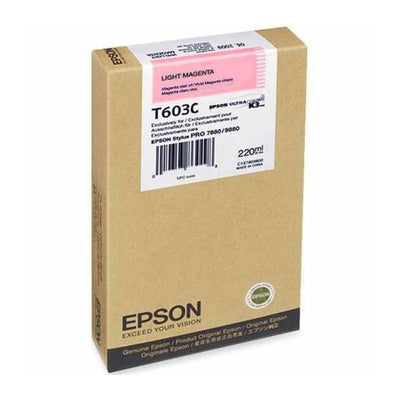 EPSON T603 (T603C00) 220ml Ligth Magenta Original Inkjet Cartridge - Cartouches Certifiées