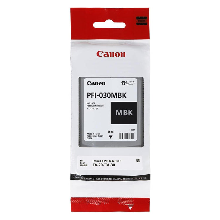 CANON PFI-030 55ml (3488C001) Matte Black Original Inkjet Cartridge - Cartouches Certifiées