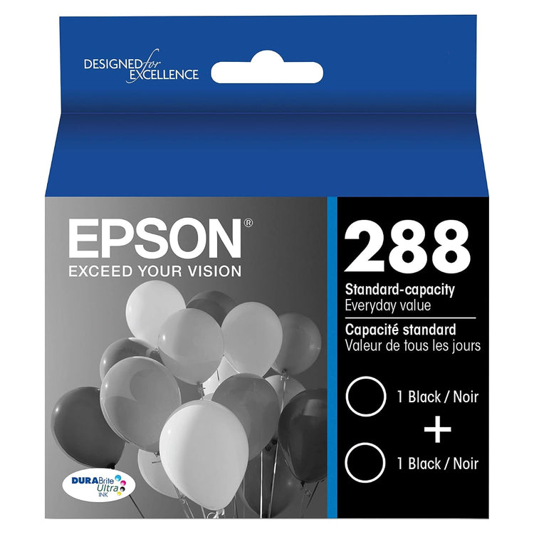 EPSON 288 (T288120-D2) Twin Pack Black Original Inkjet Cartridge - Cartouches Certifiées