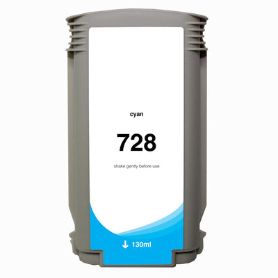 Refurbished HP 728 - 130 ml (F9J67A) Cyan Inkjet Cartridge - Cartouches Certifiées