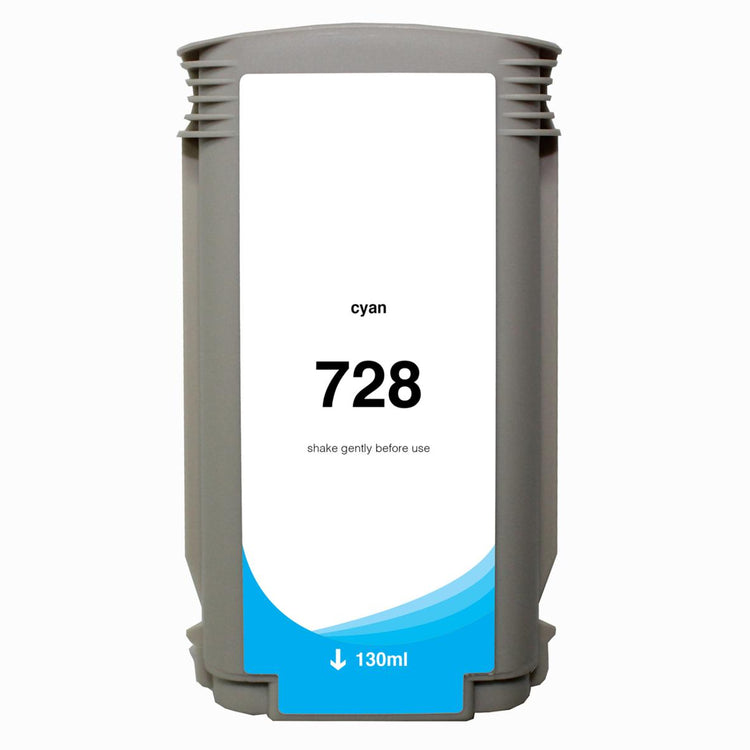 Refurbished HP 728 - 130 ml (F9J67A) Cyan Inkjet Cartridge - Cartouches Certifiées