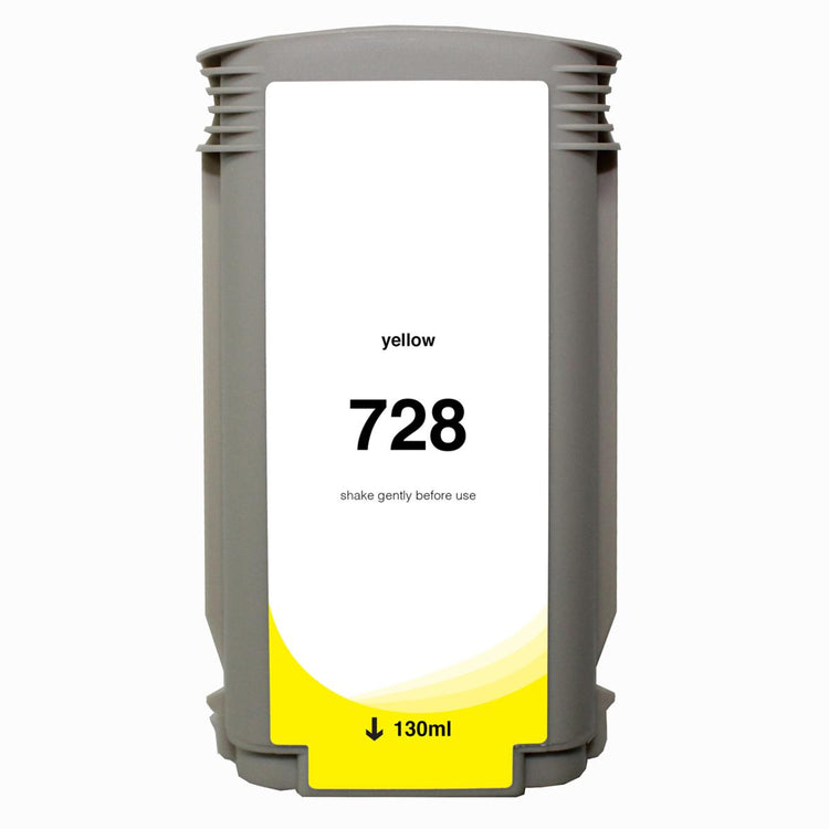 Refurbished HP 728 - 130 ml (F9J65A) Yellow Inkjet Cartridge - Cartouches Certifiées