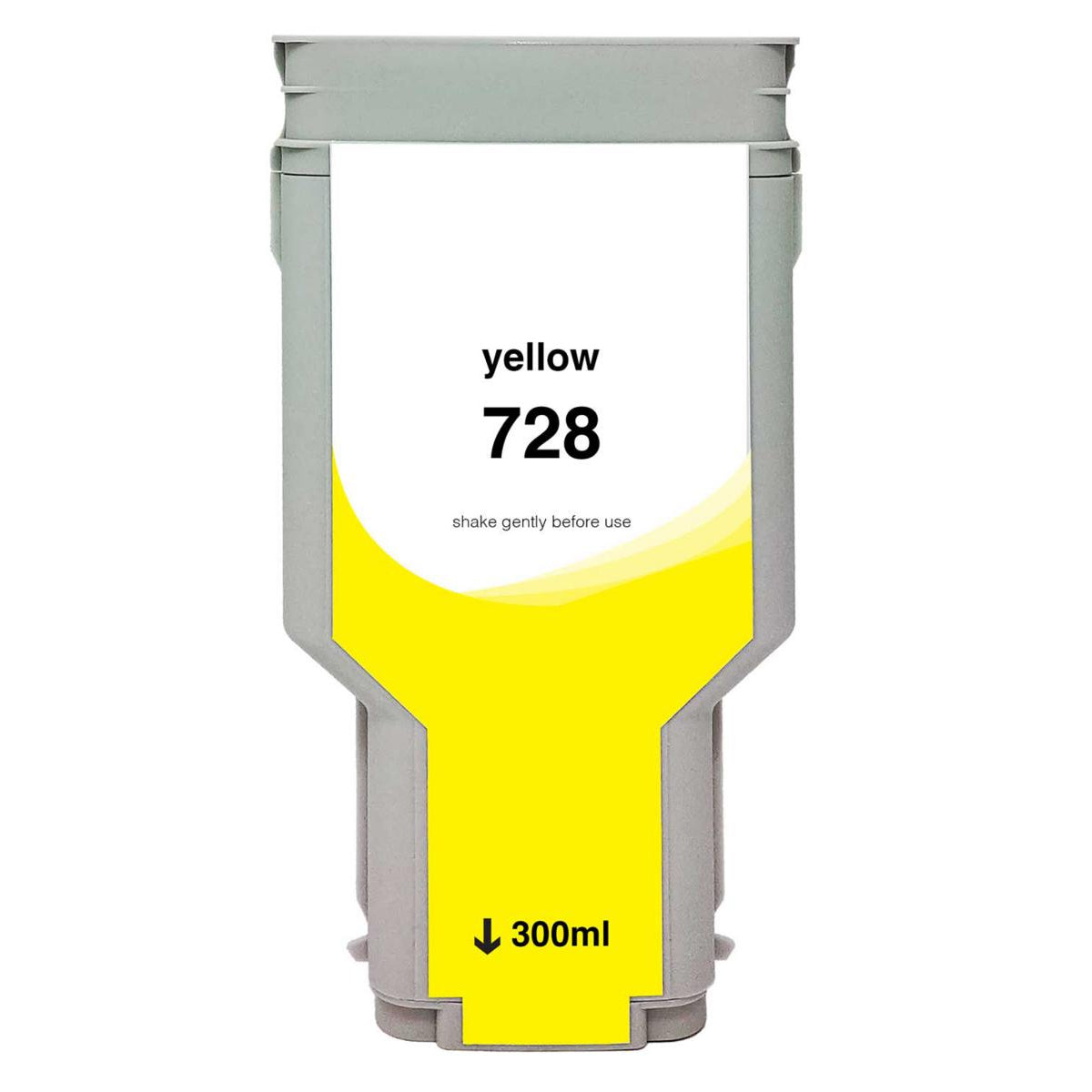 Refurbished HP 728 - 300ml (F9K15A) Yellow Inkjet Cartridge - Cartouches Certifiées