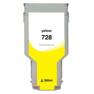 Refurbished HP 728 - 300ml (F9K15A) Yellow Inkjet Cartridge - Cartouches Certifiées