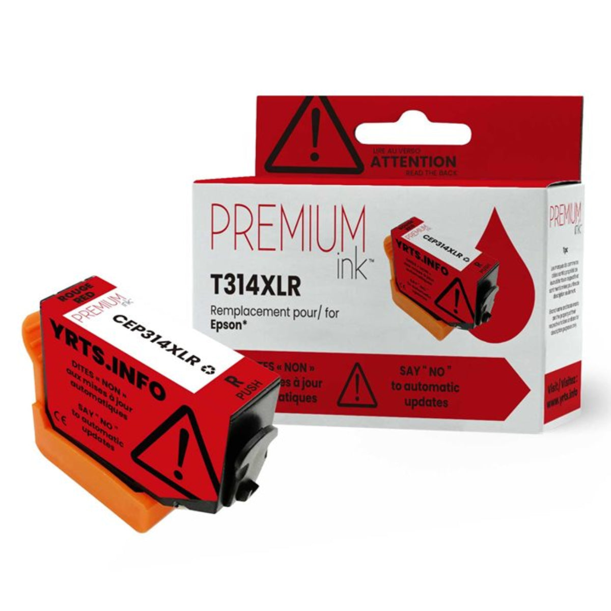 Compatible EPSON T314XL (T314XL820) Red Inkjet Cartridge Premium Quality - Cartouches Certifiées