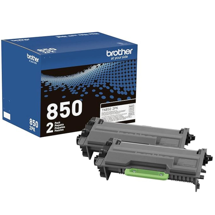BROTHER TN-850 2 Pack Black Original Toner Cartridge - Cartouches Certifiées