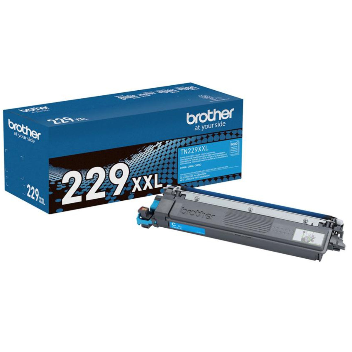 BROTHER TN229XXLC Cyan Original Toner Cartridge - Cartouches Certifiées