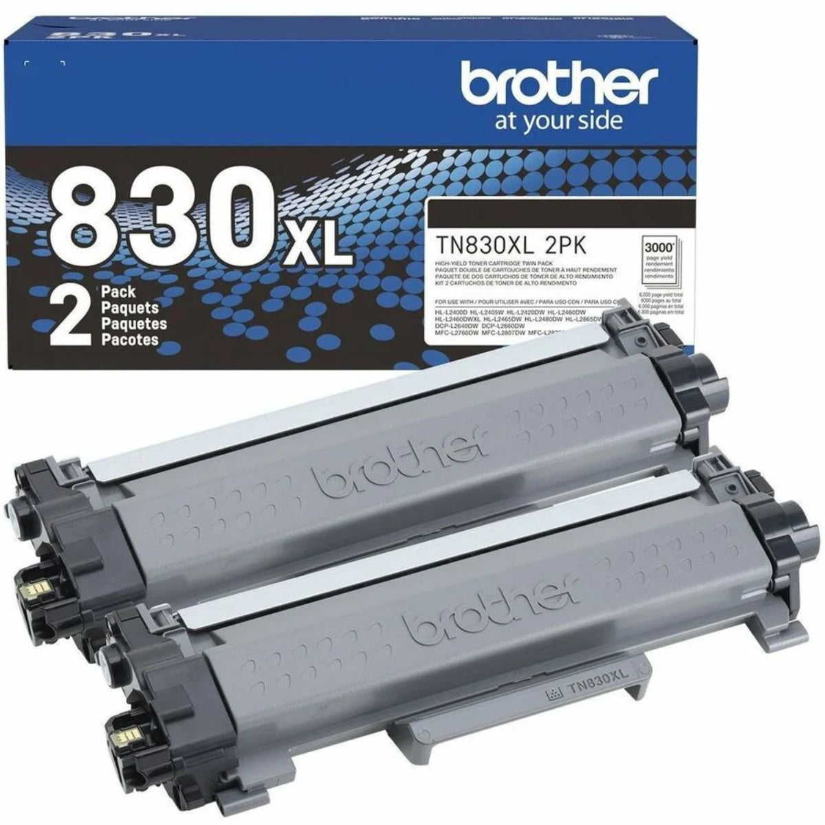 BROTHER TN830XL2PK Black Original Toner Cartridge - Cartouches Certifiées