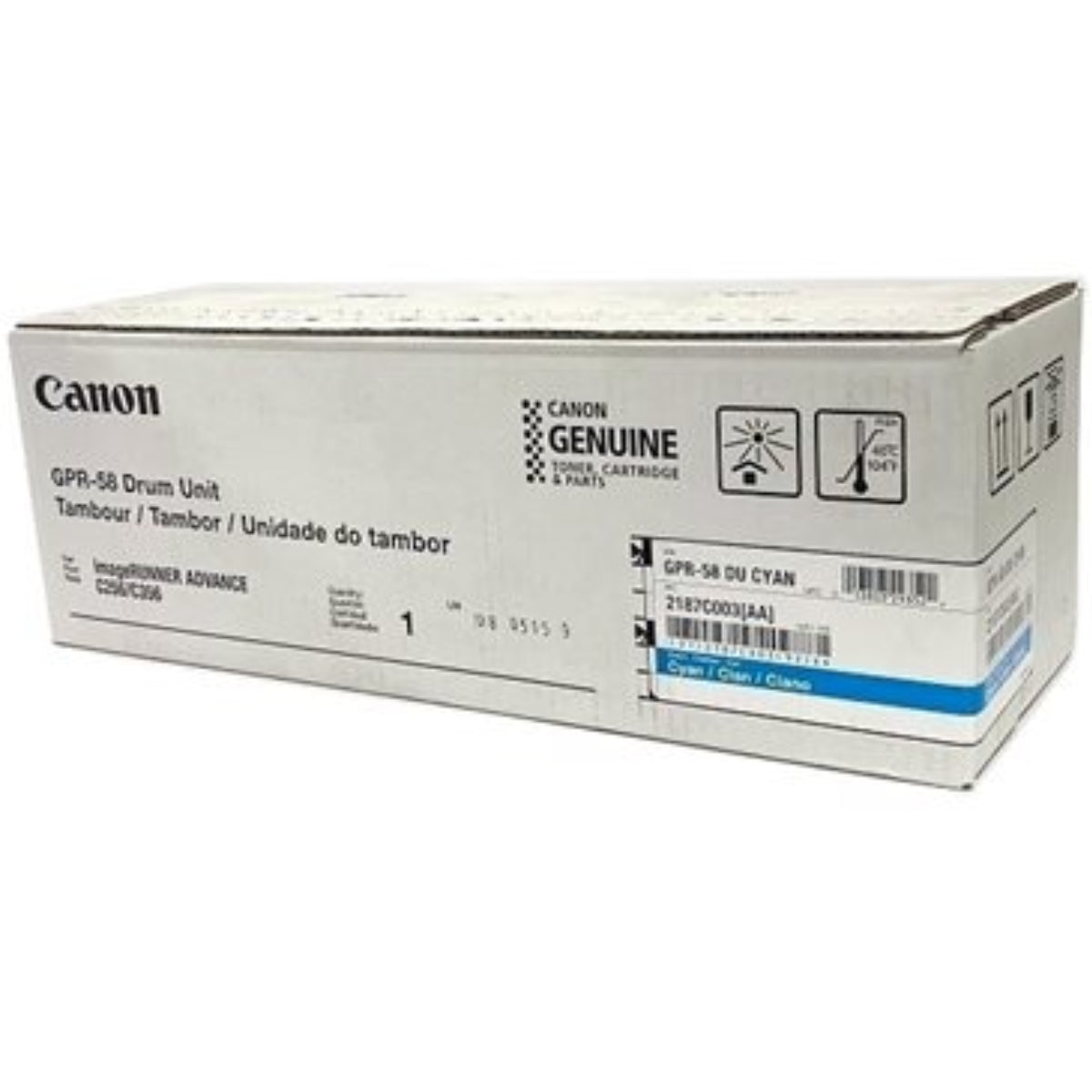 CANON GPR-58 (2187C003AA) Cyan Original Drum - Cartouches Certifiées